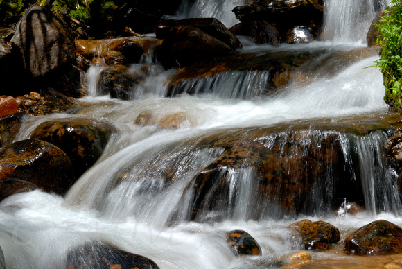 Waterfall in a Mountain Stream