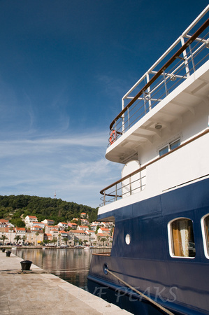 Luxury Ship Docked in Korcula, Croatia