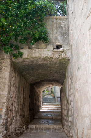 Alley in Korcula, Croatia