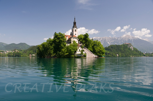 Church on island in Lake Bled, Slovenia