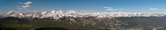 Panorama of Ten Mile Mountain Range